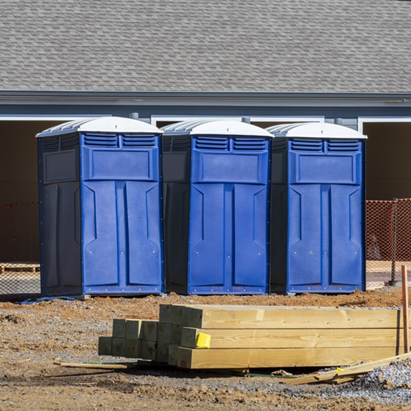 how often are the porta potties cleaned and serviced during a rental period in Oakwood MO